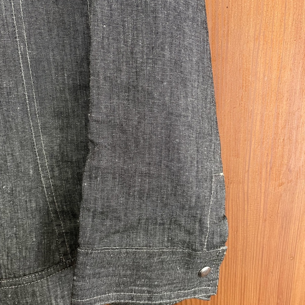 Oltre Italy Black Linen Blend Lightweight Jacket 10 - Picture 3 of 5